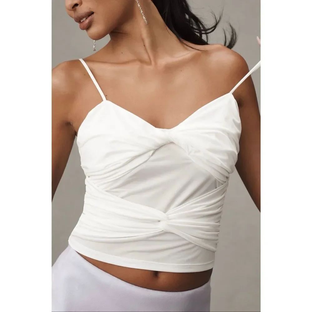 Anthropologie Sunday In Brooklyn Twist Front Tank Top - Picture 2 of 5